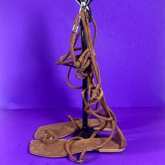 Jeffrey‎ Campbell Women's Brown Suede Gladia Gladiator Sandals Shoe Size 7-NEW - Picture 4 of 8